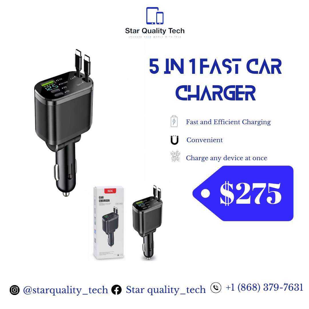 5 in 1 Fast Car Charger